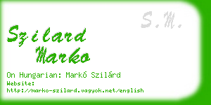 szilard marko business card
