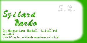 szilard marko business card